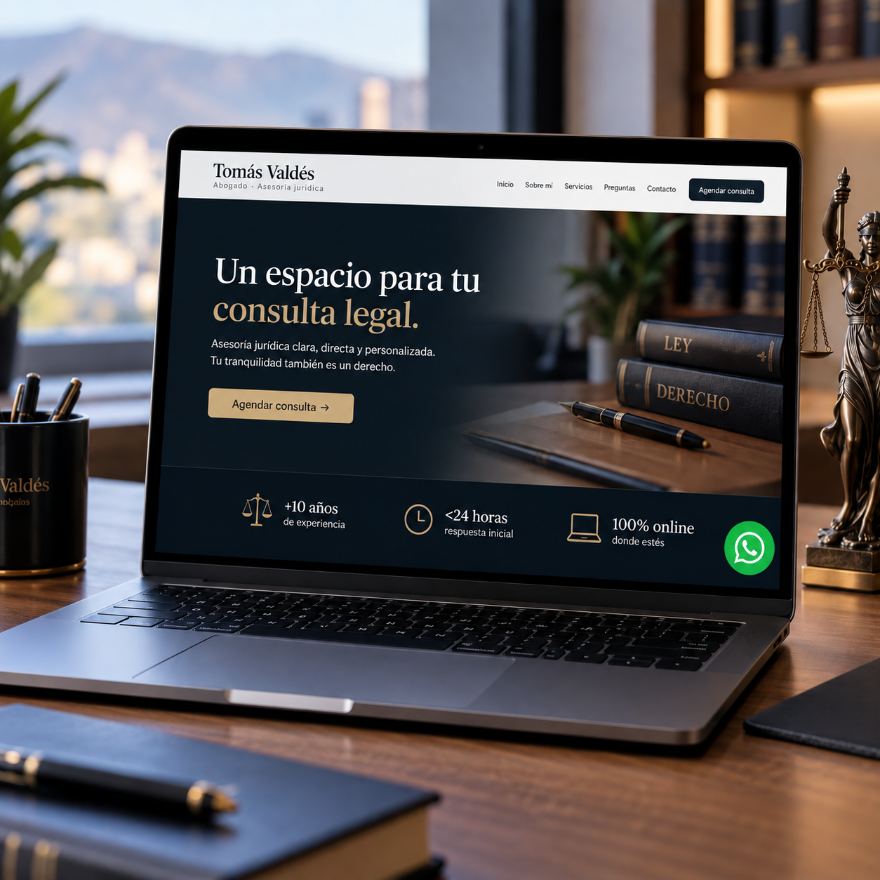 Publicación y landing page para abogados